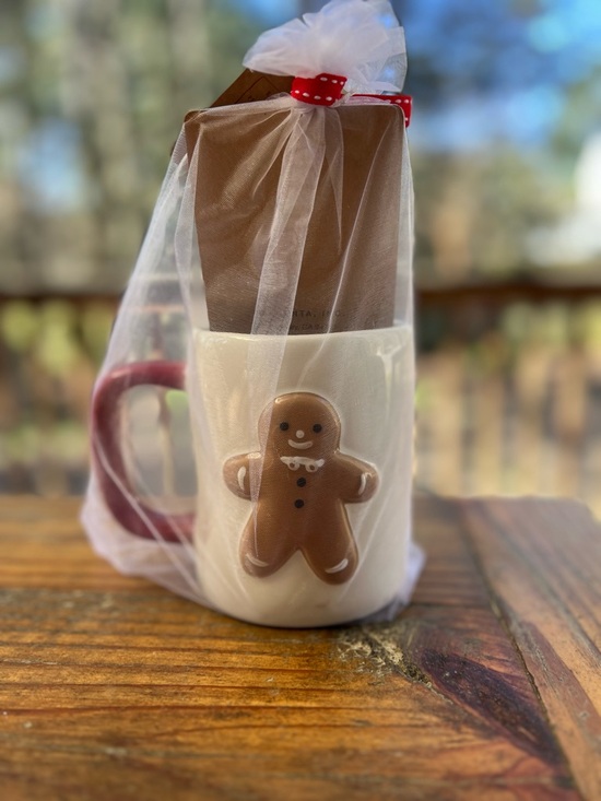 RAE DUNN BAKING SPIRITS BRIGHT Spatula Gingerbread Mug Set NWT NEW - Picture 8 of 10